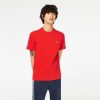 T-Shirts | LACOSTE T-Shirt Homme Lacoste Regular Fit Avec Bandes Siglees Contrastees