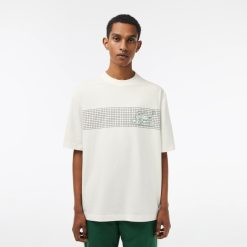 T-Shirts | LACOSTE T-Shirt Homme Lacoste Oversize Fit Imprime Inspiration Tennis