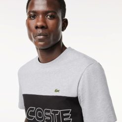 T-Shirts | LACOSTE T-Shirt Color-Block Regular Fit Imprime Lacoste