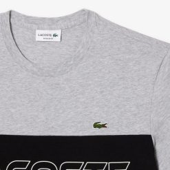 T-Shirts | LACOSTE T-Shirt Color-Block Regular Fit Imprime Lacoste