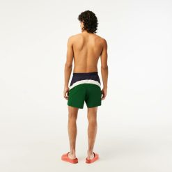 Maillots De Bain | LACOSTE Short De Bain Color-Block Homme Lacoste En Polyamide Recycle