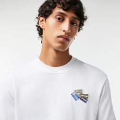 T-Shirts | LACOSTE T-Shirt En Jersey De Coton Epais Avec Badges