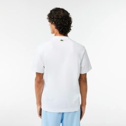 T-Shirts | LACOSTE T-Shirt En Jersey De Coton Epais Avec Badges