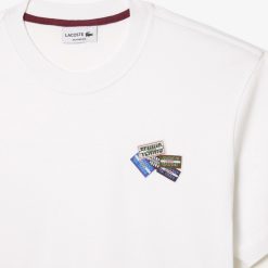 T-Shirts | LACOSTE T-Shirt En Jersey De Coton Epais Avec Badges