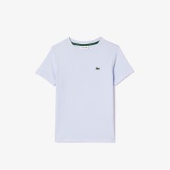 Vetements Fille | LACOSTE T-Shirt Uni En Jersey De Coton