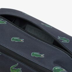 Portefeuilles & Petite Maroquinerie | LACOSTE Trousse De Toilette Imprimee En Toile Enduite