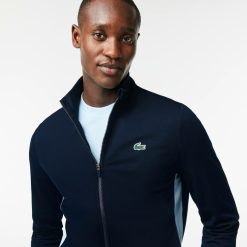 Vetements De Sport | LACOSTE Sweatshirt Tennis Zippe En Tissu Indemaillable