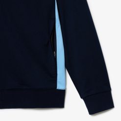 Vetements De Sport | LACOSTE Sweatshirt Tennis Zippe En Tissu Indemaillable