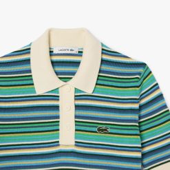 Pullovers | LACOSTE Polo En Jacquard De Coton Raye