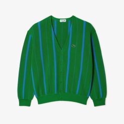 Pullovers | LACOSTE Cardigan Col V Homme Lacoste En Coton Biologique