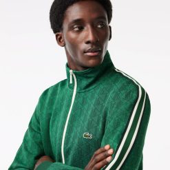 Survetements | LACOSTE Sweatshirt Zippe Paris Jacquard Monogramme