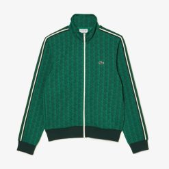 Survetements | LACOSTE Sweatshirt Zippe Paris Jacquard Monogramme