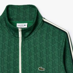 Survetements | LACOSTE Sweatshirt Zippe Paris Jacquard Monogramme