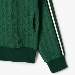 Survetements | LACOSTE Sweatshirt Zippe Paris Jacquard Monogramme