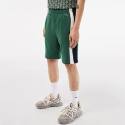 Pantalons & Shorts | LACOSTE Short Color-Block Homme Lacoste En Molleton Gratte