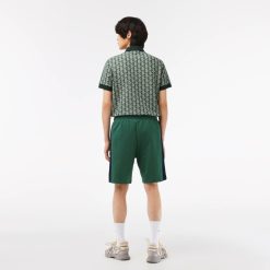 Pantalons & Shorts | LACOSTE Short Color-Block Homme Lacoste En Molleton Gratte