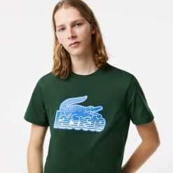 T-Shirts | LACOSTE T-Shirt Homme Lacoste Imprime En Jersey De Coton