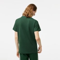 T-Shirts | LACOSTE T-Shirt Homme Lacoste Imprime En Jersey De Coton