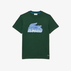 T-Shirts | LACOSTE T-Shirt Homme Lacoste Imprime En Jersey De Coton