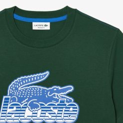 T-Shirts | LACOSTE T-Shirt Homme Lacoste Imprime En Jersey De Coton