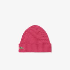 Chapeaux & Casquettes | LACOSTE Bonnet En Laine Cotelee