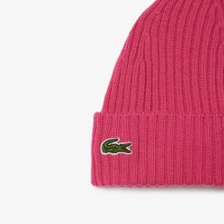 Chapeaux & Casquettes | LACOSTE Bonnet En Laine Cotelee