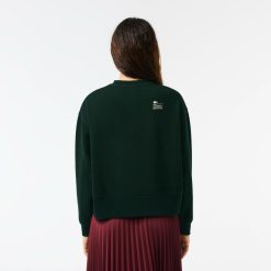 Sweatshirts | LACOSTE Sweatshirt Jogger Femme Lacoste Imprime Au Dos