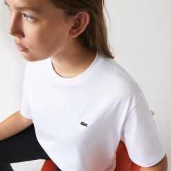 T-Shirts | LACOSTE T-Shirt A Col Rond En Coton Premium