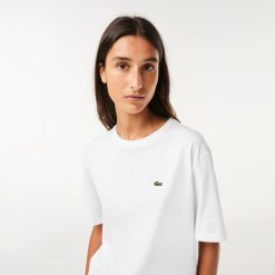 T-Shirts | LACOSTE T-Shirt A Col Rond En Coton Premium