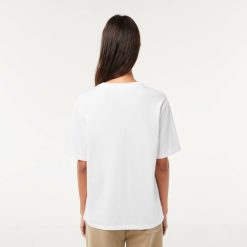 T-Shirts | LACOSTE T-Shirt A Col Rond En Coton Premium