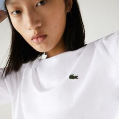 T-Shirts | LACOSTE T-Shirt A Col Rond En Coton Premium