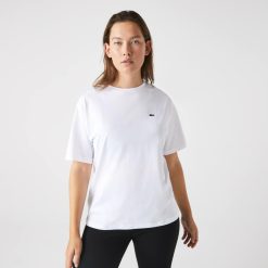 T-Shirts | LACOSTE T-Shirt A Col Rond En Coton Premium