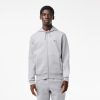 Sweatshirts | LACOSTE Sweatshirt Jogger Zippe Homme En Molleton Lacoste Avec Poche Kangourou