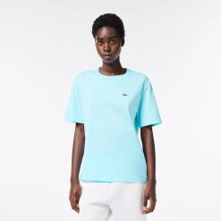 T-Shirts | LACOSTE T-Shirt A Col Rond En Coton Premium