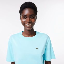 T-Shirts | LACOSTE T-Shirt A Col Rond En Coton Premium