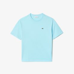 T-Shirts | LACOSTE T-Shirt A Col Rond En Coton Premium