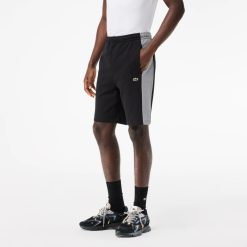 Pantalons & Shorts | LACOSTE Short Jogger Color-Block Imprime En Molleton Non Gratte