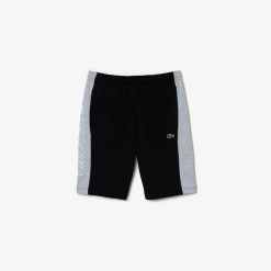 Pantalons & Shorts | LACOSTE Short Jogger Color-Block Imprime En Molleton Non Gratte