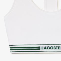 Sous-Vetements Et Vetements D'Interieur | LACOSTE Brassiere Avec Logo Centre En Coton Stretch