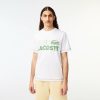 T-Shirts | LACOSTE T-Shirt Homme Lacoste Imprime Vintage En Coton Biologique