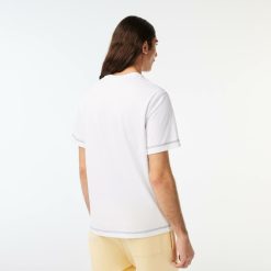 T-Shirts | LACOSTE T-Shirt Homme Lacoste Imprime Vintage En Coton Biologique