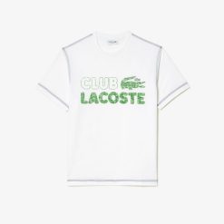 T-Shirts | LACOSTE T-Shirt Homme Lacoste Imprime Vintage En Coton Biologique