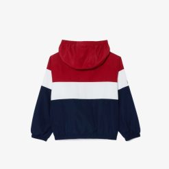 Vetements Fille | LACOSTE Veste Zippee A Capuche Enfant Lacoste En Polyester Recycle