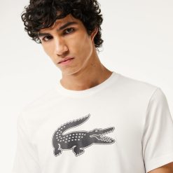 Vetements De Sport | LACOSTE T-Shirt Lacoste Sport En Jersey Respirant Imprime Crocodile 3D