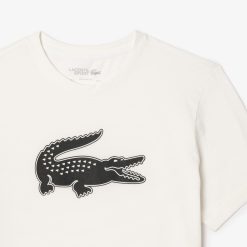 Vetements De Sport | LACOSTE T-Shirt Lacoste Sport En Jersey Respirant Imprime Crocodile 3D