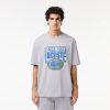 T-Shirts | LACOSTE T-Shirt Loose Fit En Jersey De Coton Avec Imprime