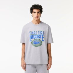 T-Shirts | LACOSTE T-Shirt Loose Fit En Jersey De Coton Avec Imprime