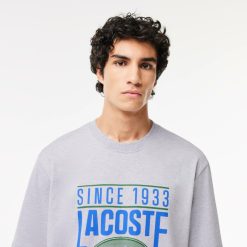 T-Shirts | LACOSTE T-Shirt Loose Fit En Jersey De Coton Avec Imprime