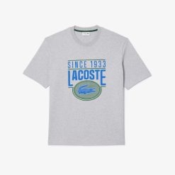 T-Shirts | LACOSTE T-Shirt Loose Fit En Jersey De Coton Avec Imprime