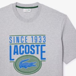 T-Shirts | LACOSTE T-Shirt Loose Fit En Jersey De Coton Avec Imprime